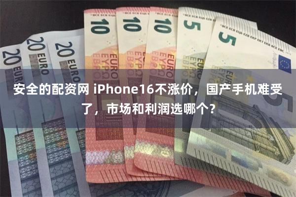 安全的配资网 iPhone16不涨价，国产手机难受了，市场和利润选哪个？