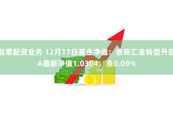 股票配资业务 12月17日基金净值：浙商汇金转型升级A最新净值1.0304，涨0.09%